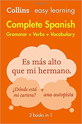کتاب زبان کالینز کامپلیت اسپنیش Complete Spanish Grammar Verbs Vocabulary 3 Books in 1 Collins Easy Learning