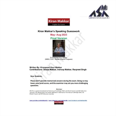 Makkar Speaking May August 2023 Final Version