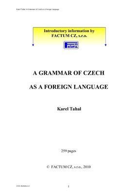 کتاب زبان جمهوری چک ا گرامر اف چک از ا فارن لنگویج  A Grammar of Czech as a Foreign Language