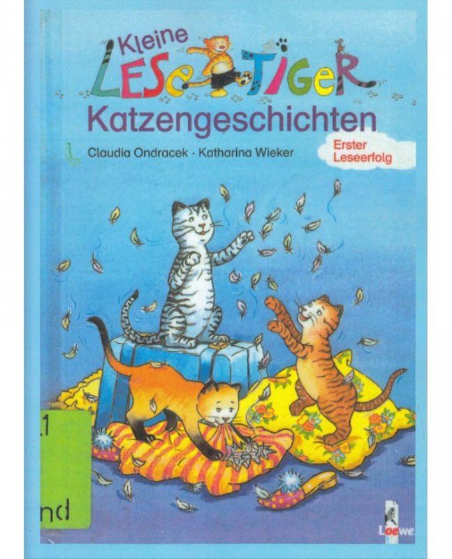 کتاب آلمانی خواندن داستان های گربه ببر کوچک Kleine Lesetiger Katzengeschichten