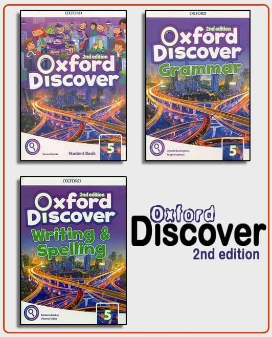 پک کامل کتاب اکسفورد دیسکاور 5 Oxford discover 5 grammar Writing and Spelling