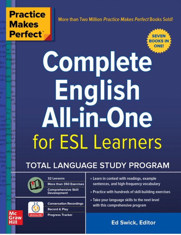 کتاب کامپلیت انگلیش آل این وان فور ای اس ال Practice Makes Perfect Complete English All-in-One for ESL Learners